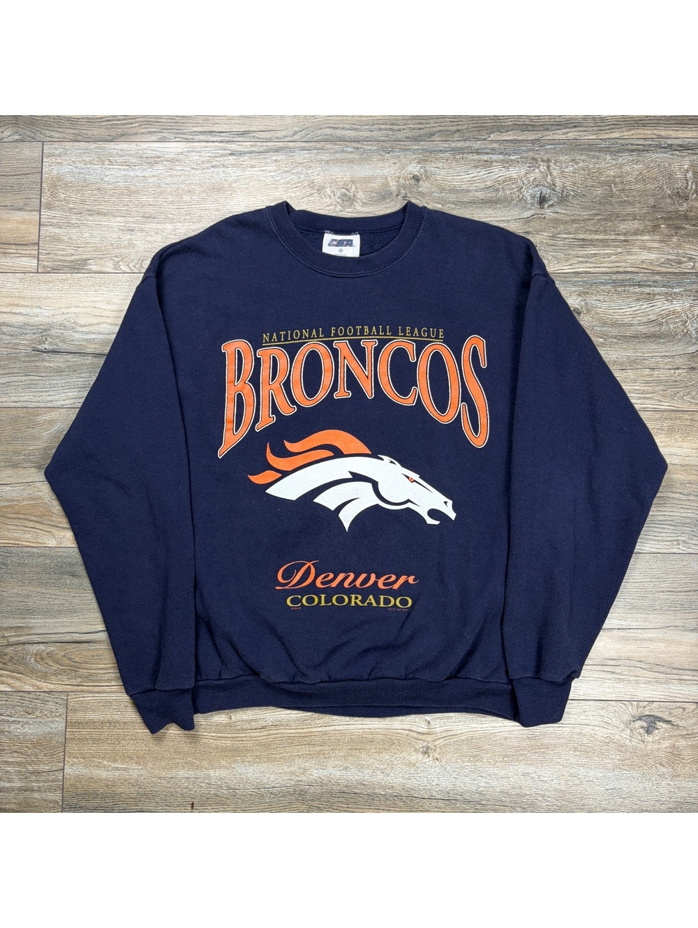 90’s Denver Broncos navy crewneck sweatshirt